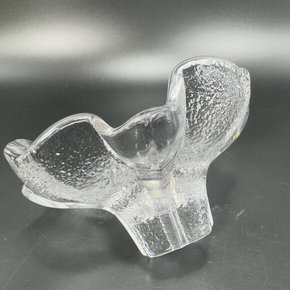 Orrefors Sweden Textured Scalloped Votive Candle Holder Clear Signed Glass VTG - Picture 11 of 15